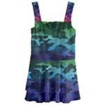 Rainbow Camouflage Kids  Layered Skirt Swimsuit