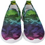 Rainbow Camouflage Kids  Slip On Sneakers