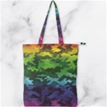 Rainbow Camouflage Double Zip Up Tote Bag