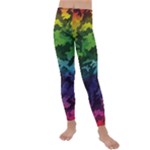 Rainbow Camouflage Kids  Lightweight Velour Leggings