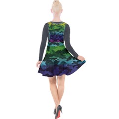 Plunge Pinafore Velour Dress 