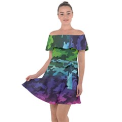 Off Shoulder Velour Dress 
