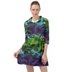 Rainbow Camouflage Mini Skater Shirt Dress