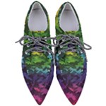 Rainbow Camouflage Pointed Oxford Shoes