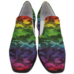 Women Slip On Heel Loafers 