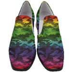 Rainbow Camouflage Women Slip On Heel Loafers