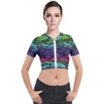 Rainbow Camouflage Short Sleeve Cropped Jacket