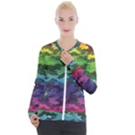 Rainbow Camouflage Casual Zip Up Jacket