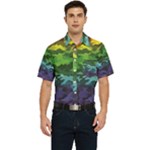 Rainbow Camouflage Men s Short Sleeve Pocket Shirt 