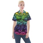 Rainbow Camouflage Women s Short Sleeve Pocket Shirt