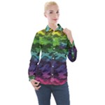 Rainbow Camouflage Women s Long Sleeve Pocket Shirt