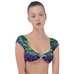 Rainbow Camouflage Cap Sleeve Ring Bikini Top