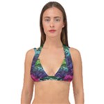 Rainbow Camouflage Double Strap Halter Bikini Top