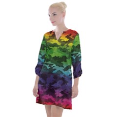 Open Neck Shift Dress 