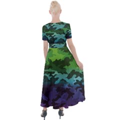Button Up Short Sleeve Maxi Dress 