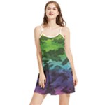 Rainbow Camouflage Summer Frill Dress