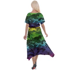 Cross Front Sharkbite Hem Maxi Dress 