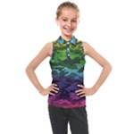 Rainbow Camouflage Kids  Sleeveless Polo Tee