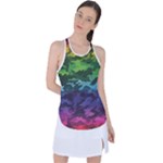 Rainbow Camouflage Racer Back Mesh Tank Top