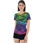 Rainbow Camouflage Back Cut Out Sport Tee