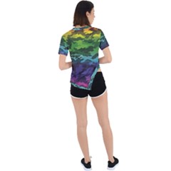 Asymmetrical Short Sleeve Sports T-Shirt 