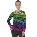 Rainbow Camouflage Women s Long Sleeve Raglan Tee