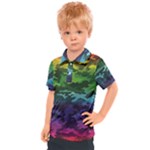 Rainbow Camouflage Kids  Polo Tee