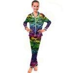 Rainbow Camouflage Kid s Satin Long Sleeve Pajamas Set