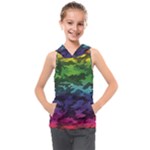 Rainbow Camouflage Kids  Sleeveless Hoodie