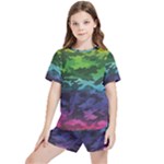 Rainbow Camouflage Kids  Tee and Sports Shorts Set