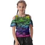 Rainbow Camouflage Kids  Butterfly Cutout Tee