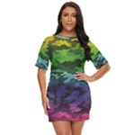 Rainbow Camouflage Just Threw It On Dress