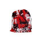 Red Graffiti Drawstring Pouch (Medium)