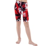 Red Graffiti Kids  Mid Length Swim Shorts
