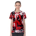 Red Graffiti Women s Sport Mesh Tee