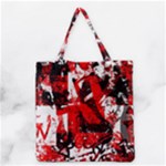 Red Graffiti Grocery Tote Bag
