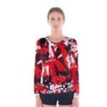 Red Graffiti Women s Long Sleeve Tee