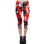 Red Graffiti Capri Leggings 