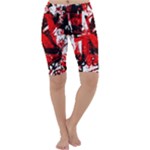 Red Graffiti Cropped Leggings 