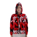 Red Graffiti Women s Hooded Windbreaker