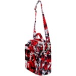 Red Graffiti Crossbody Day Bag