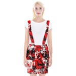 Red Graffiti Braces Suspender Skirt