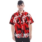 Red Graffiti Men s Short Sleeve Shirt