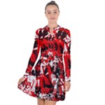 Red Graffiti Long Sleeve Panel Dress