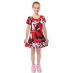 Red Graffiti Kids  Short Sleeve Velvet Dress