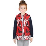 Red Graffiti Kids  Hooded Puffer Vest