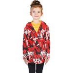 Red Graffiti Kids  Double Breasted Button Coat