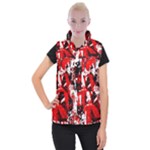 Red Graffiti Women s Button Up Vest