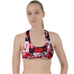 Red Graffiti Criss Cross Racerback Sports Bra