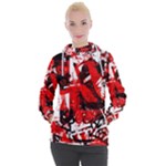 Red Graffiti Women s Hooded Pullover